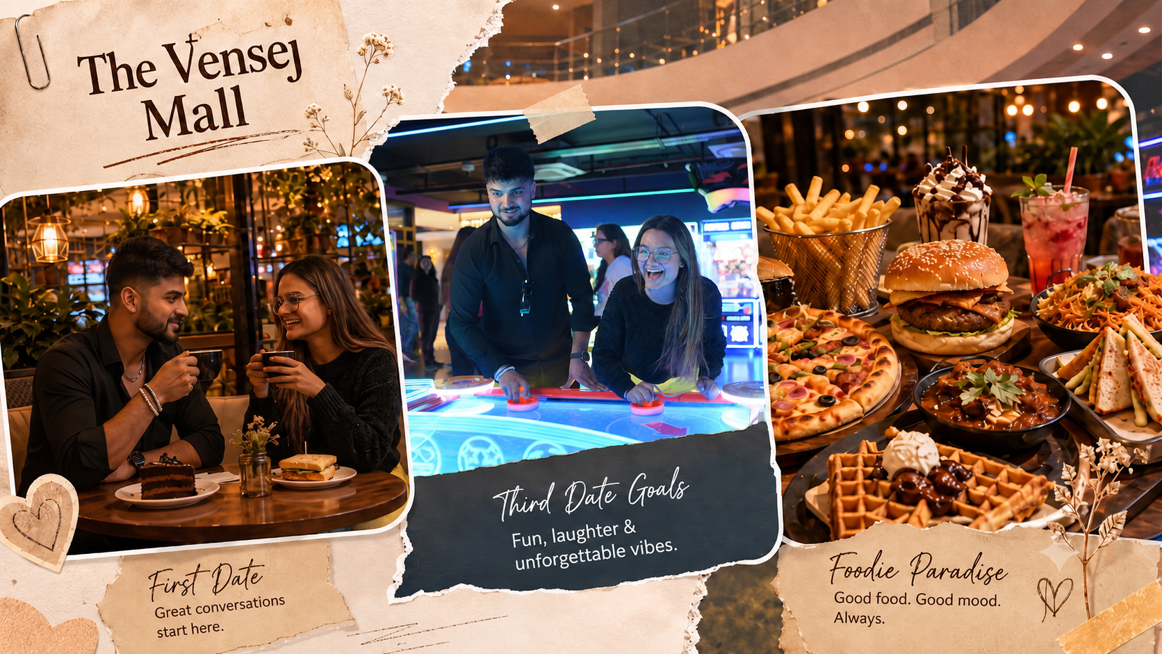 best food joints in gurgaon at The Vensej Mall with coffee date, Rumble Zone gaming and food options